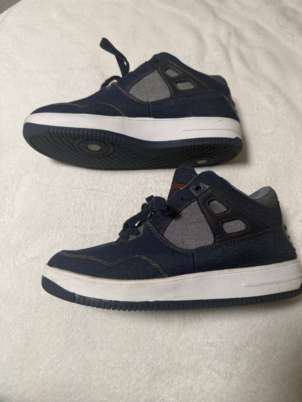 Phat Farm High-Top Sneakers in Navy Blue Denim - Picture 2 of 9